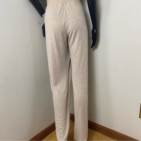 Zella Lotus Lounge Flare Leg Pants Beige Oatmeal Heather Sz XL - Picture 12 of 15